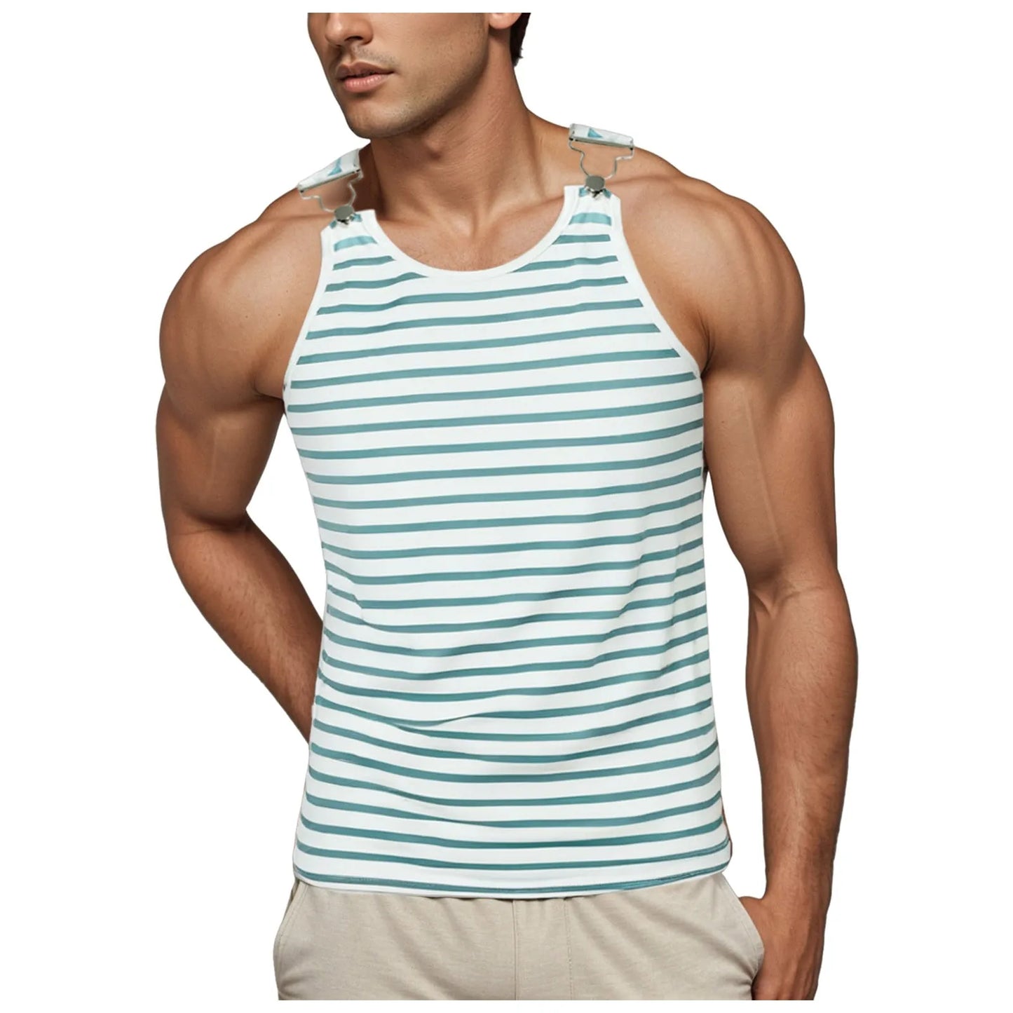 Leisure Slim Men'S Vest Men'S Short Sleeve Bib Vest Comfortable Breathable Men Fashion Vest Summer Classic Gym Fitness T-Shirt