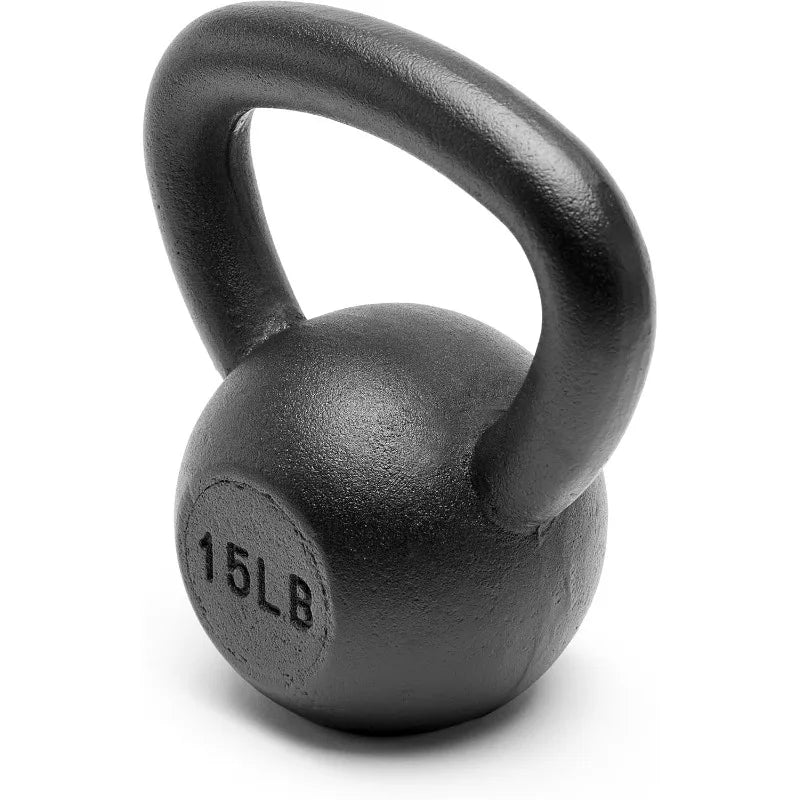 Powder Coated Solid Cast Iron Kettlebell Weights Set