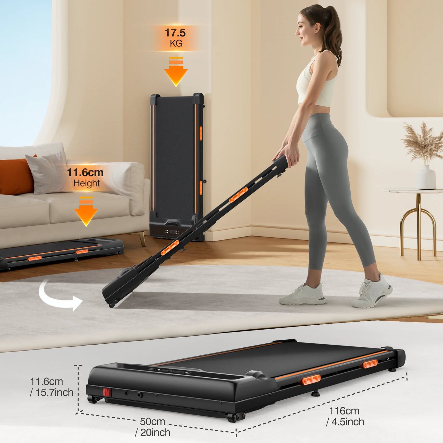 Under Desk Treadmill with Incline