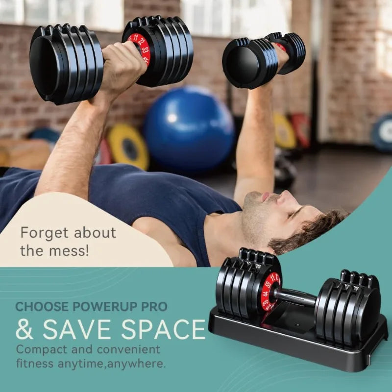 25/55lbs Adjustable Dumbbells Set