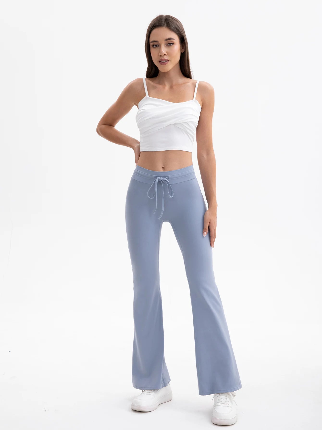 3pcs Women's High-Waisted Workout Flare Leg Pants