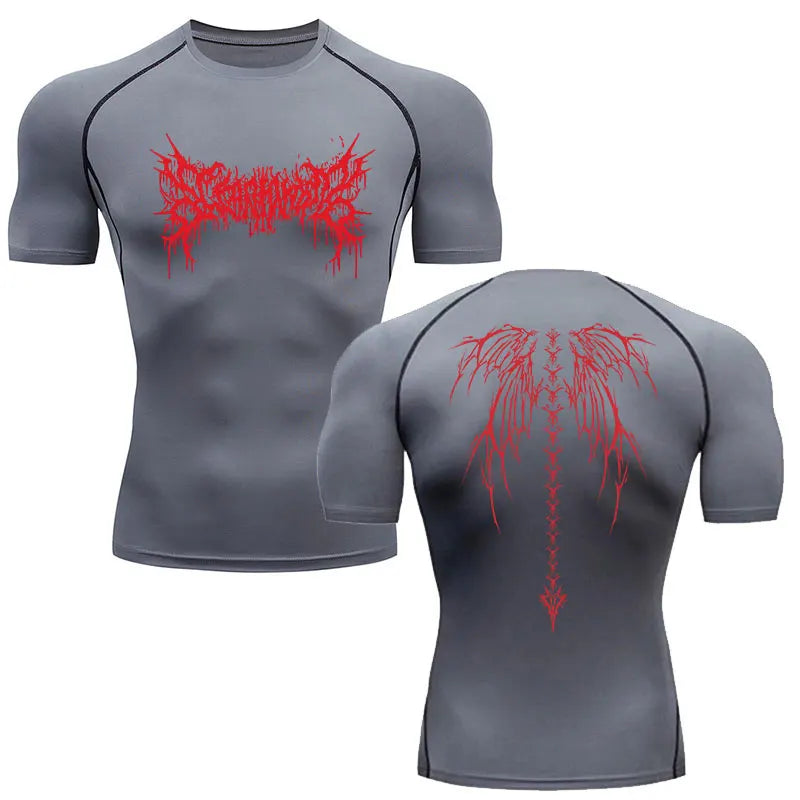 Y2K Compression Shirt Men Gym