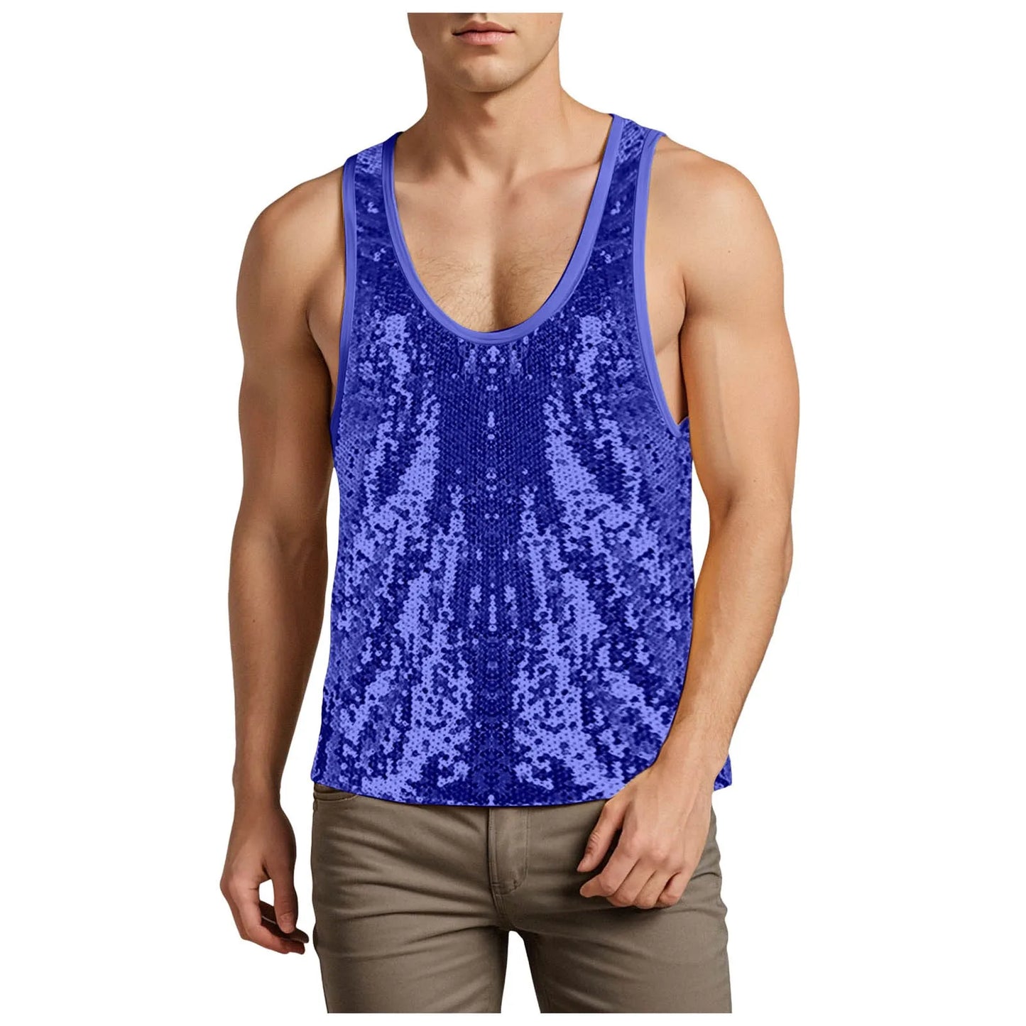 Mens Glitter Sequin  Tops
