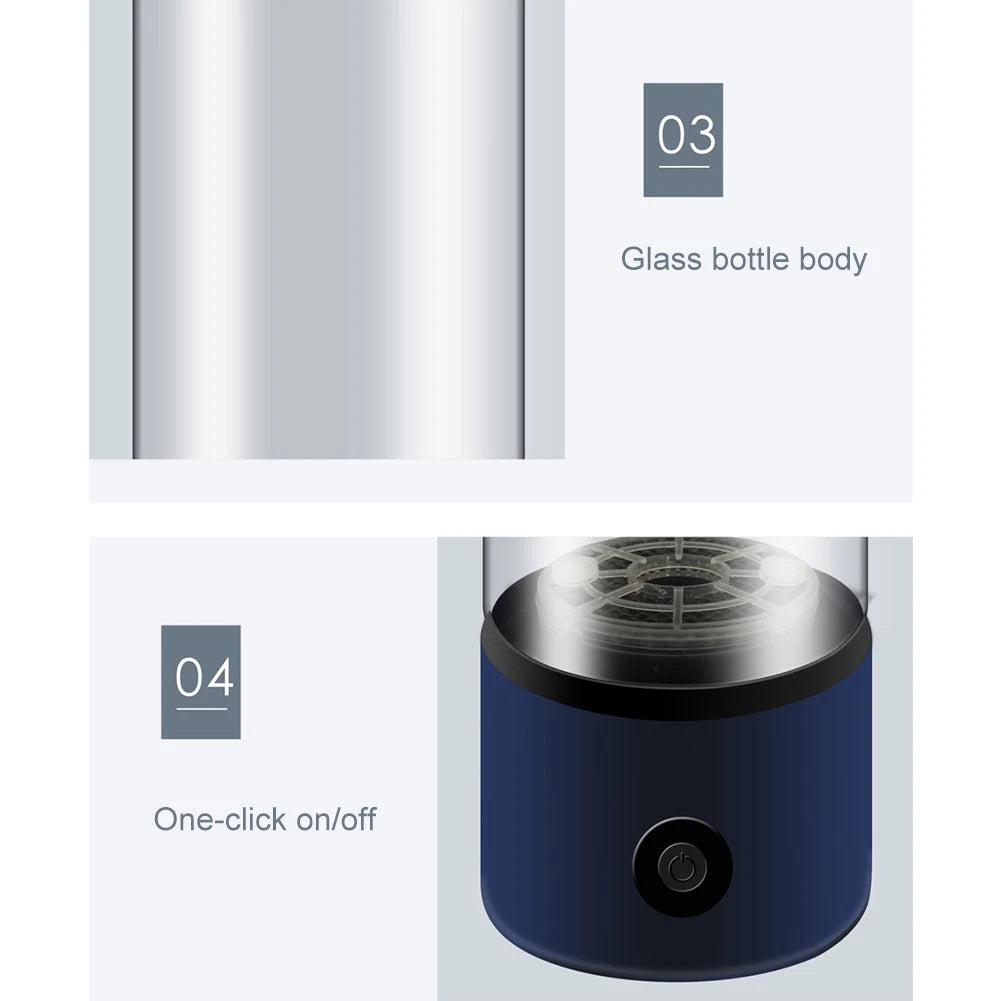330ml Hydrogen Water Bottle USB Rechargeable