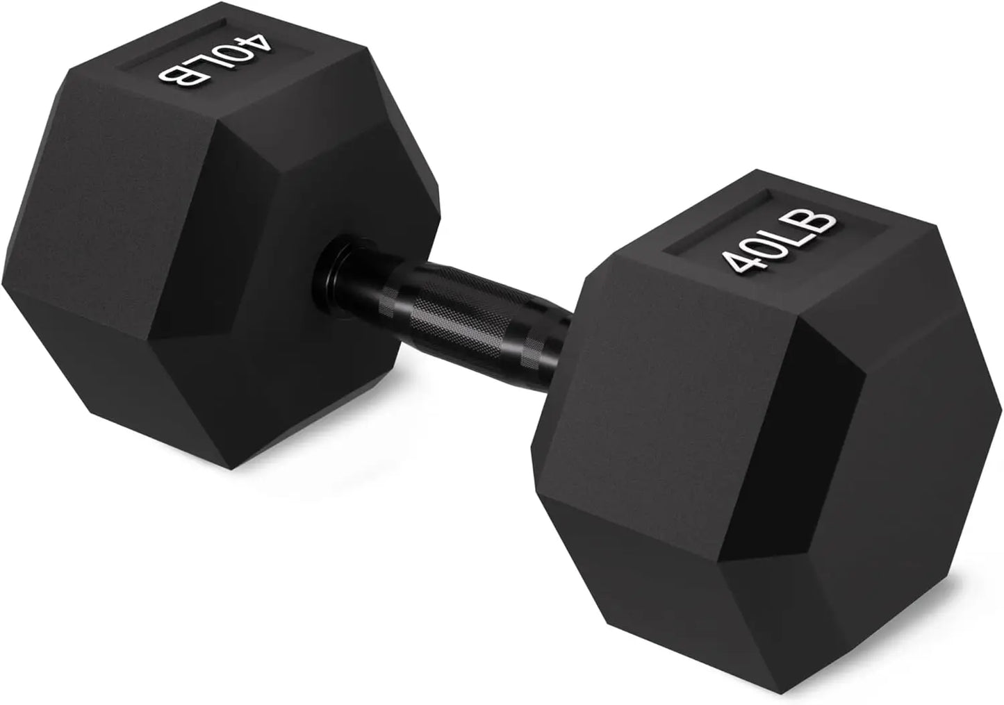 Rubber Encased Exercise & Fitness Hex Dumbbell