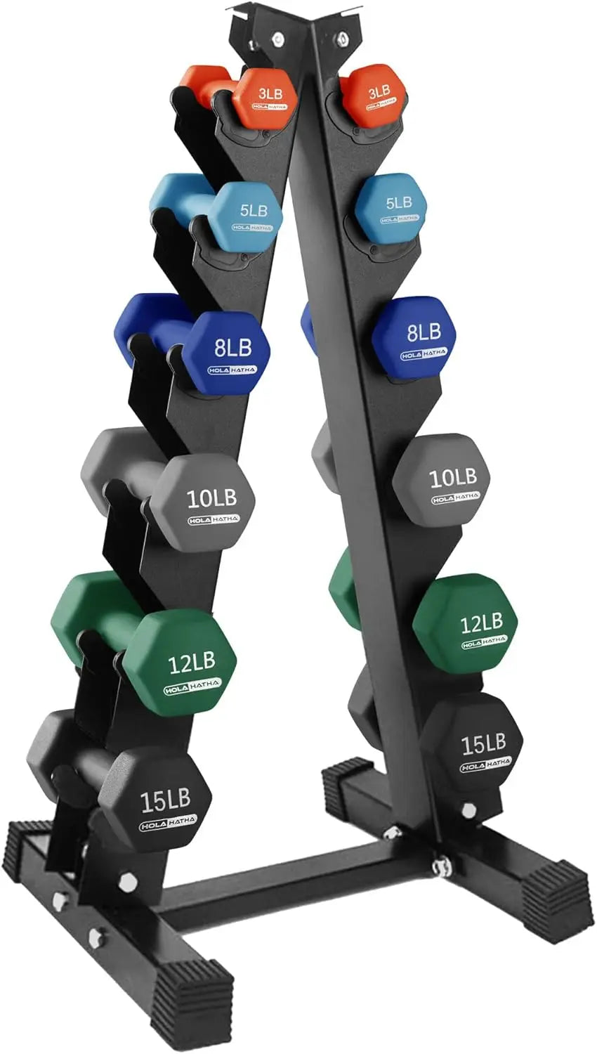 Dumbbell Free Hand Weight Set with Rack