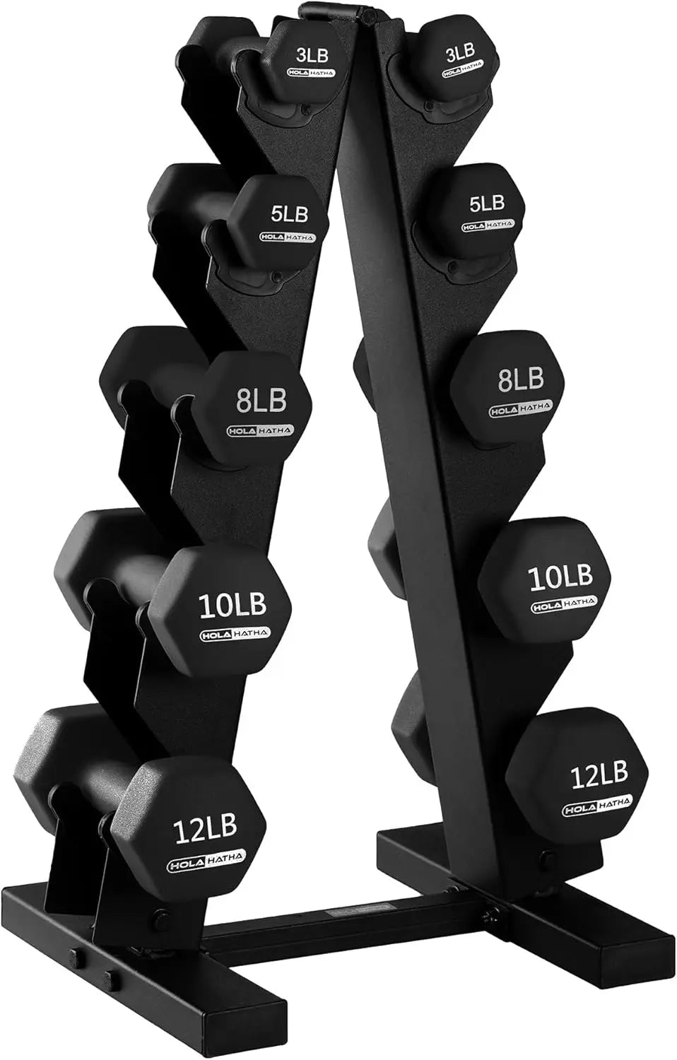 Dumbbell Free Hand Weight Set with Rack