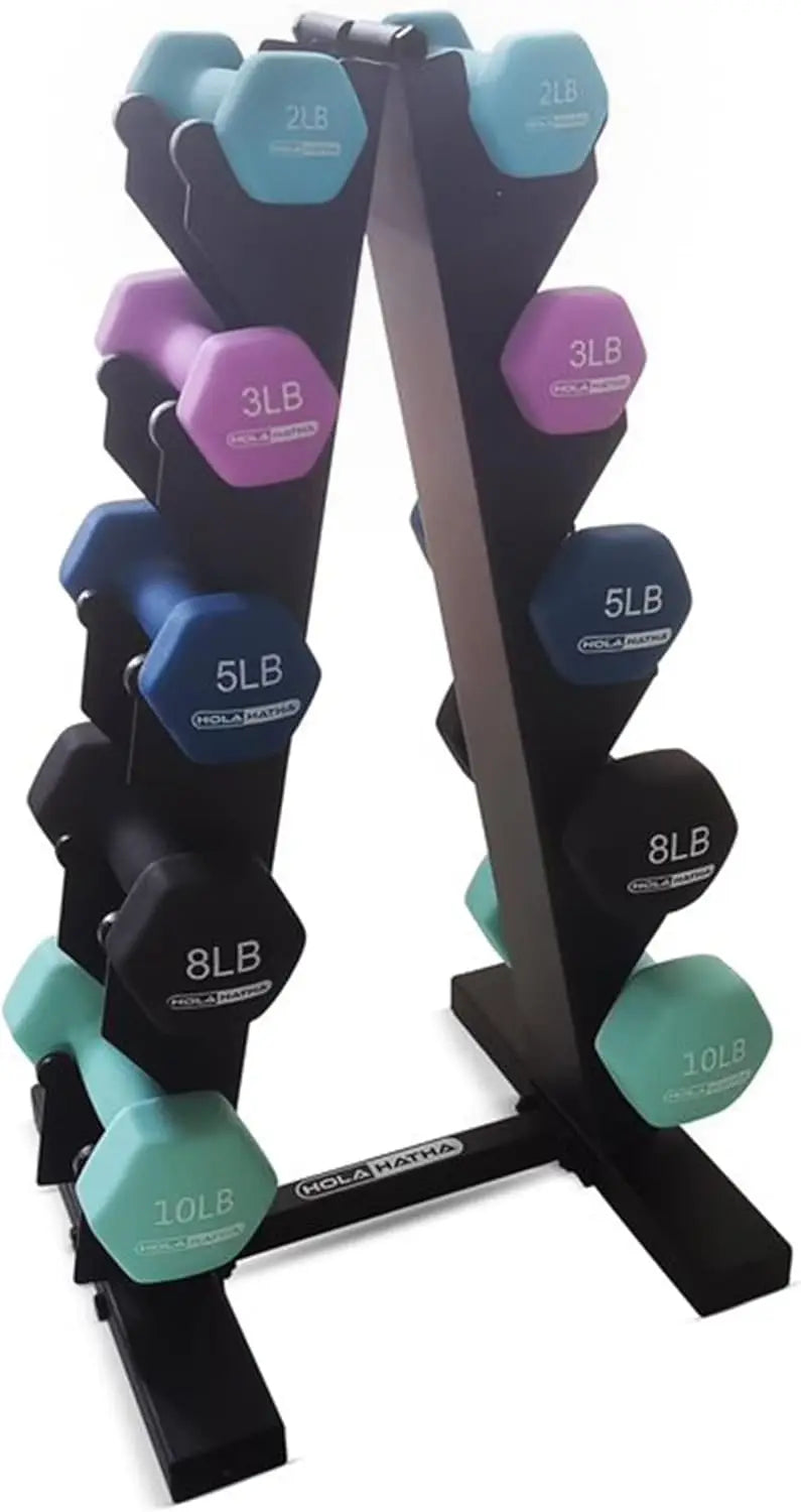 Dumbbell Free Hand Weight Set with Rack