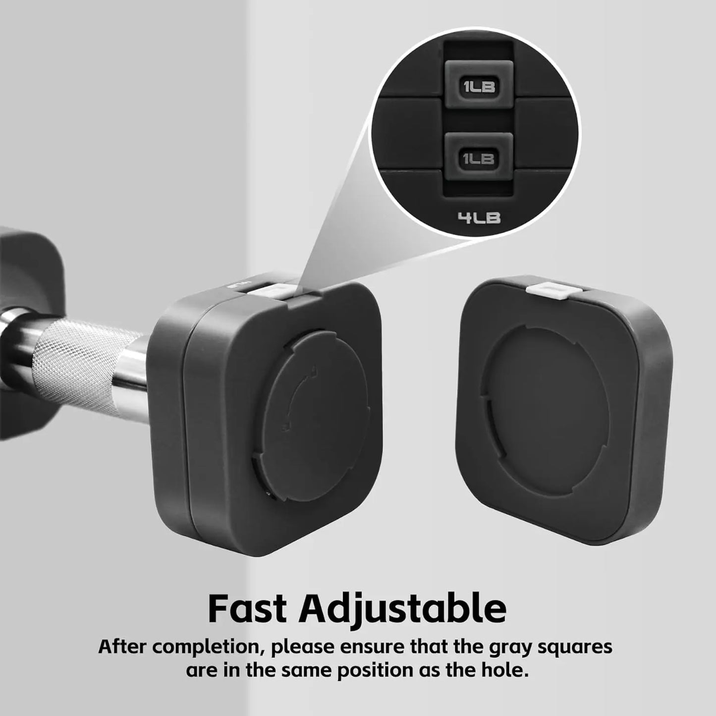 20LBS Adjustable Dumbbell Set, 4 in 1 Free Weights Dumbbells Set for,4lb 6lb 8lb 10lb