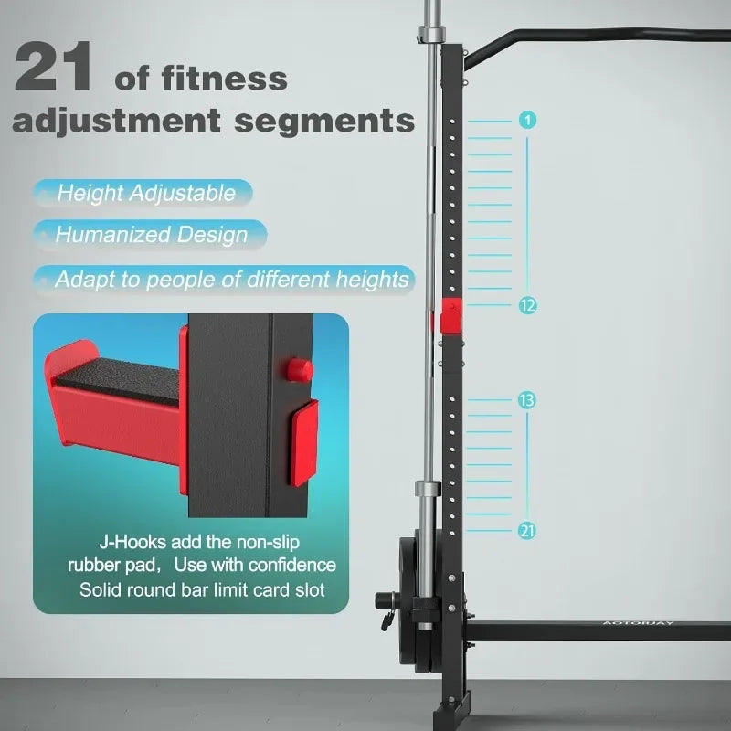 Power Cage Height Adjustable Squat Rack Home