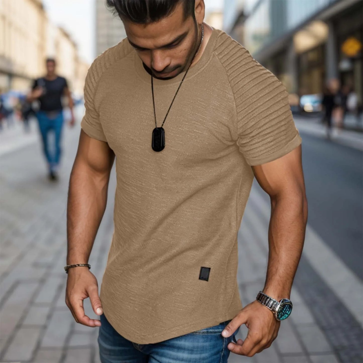 Men T Shirt Sleeve Bodybuilding Gym