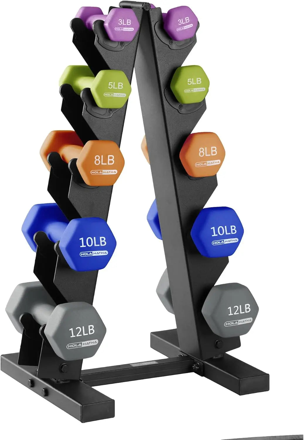 Dumbbell Free Hand Weight Set with Rack