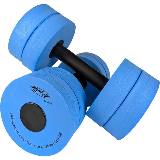 Sky Blue and Navy Blue Workout Accessories Pair of Dumbbells